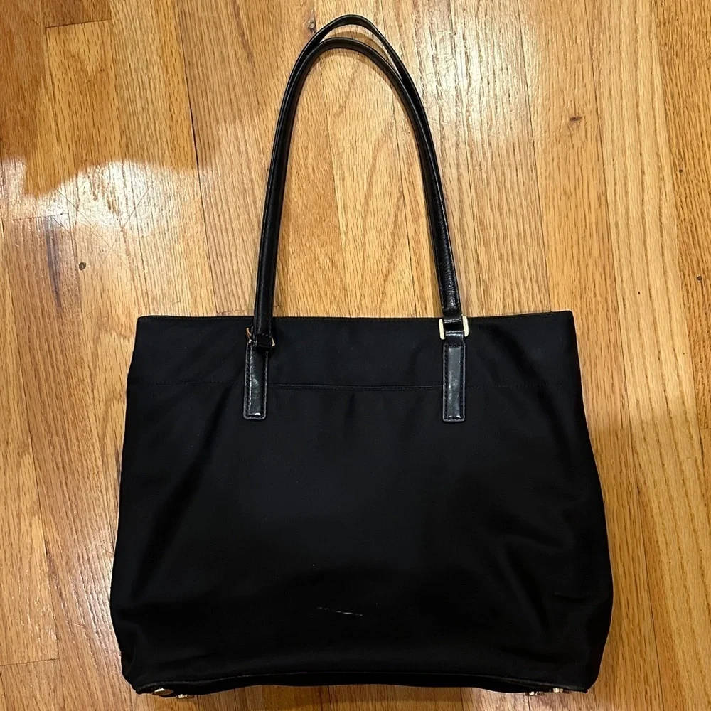 Michael Kors Black Nylon Tote with Gold Accents